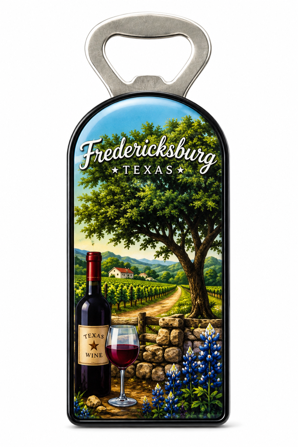 Bottle Opener with Magnet Hill Country