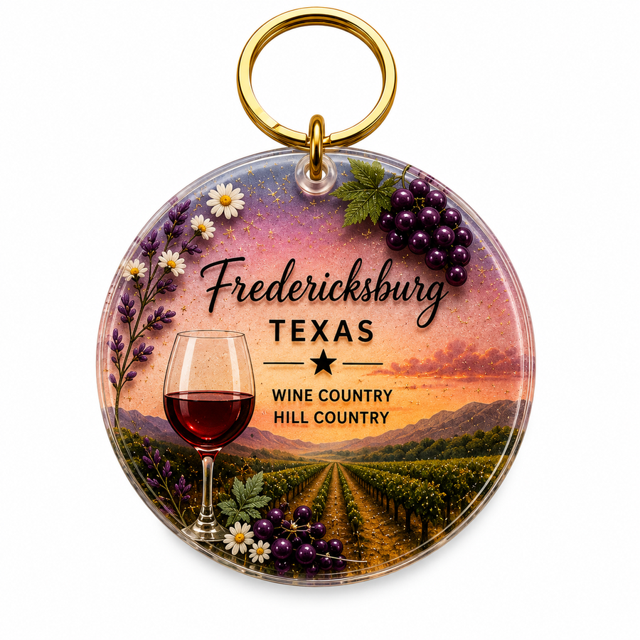 Texas Hill Country Keychain – Fredericksburg TX Souvenir Gift