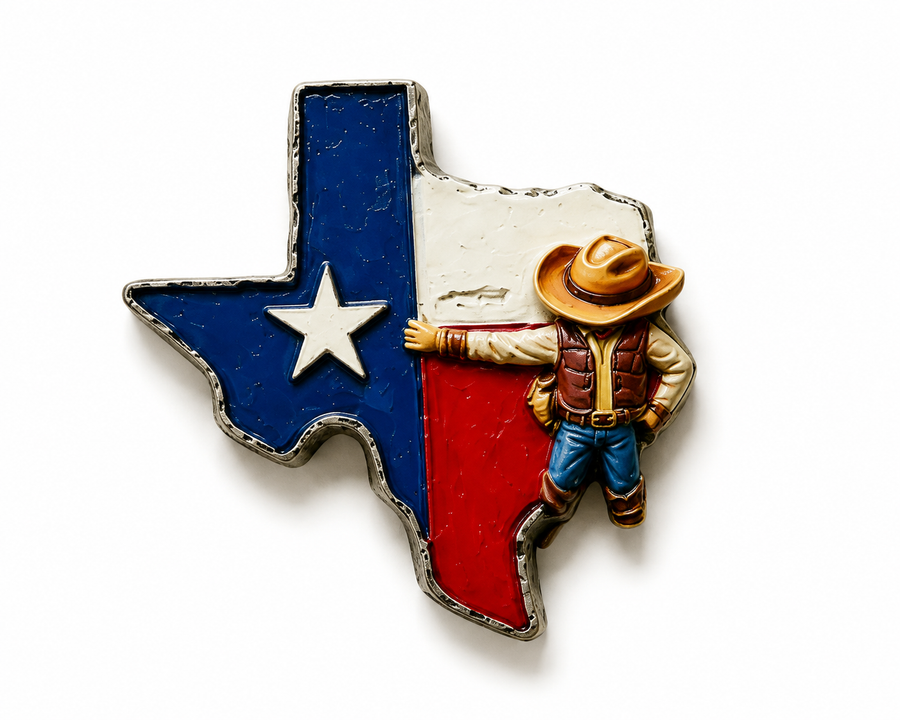 Texas Cowboy Magnet