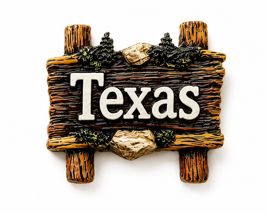 Rustic Texas Sign Magnet