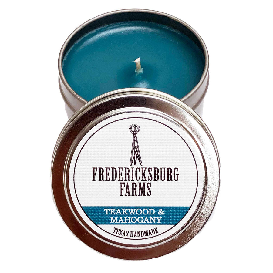 Teakwood & Mahogany Candle Travel Tin